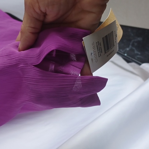 C.L.O.T.H.E.S. Embroidered & Sequined Tunic with Camisole,  lilac/purple/gold - Picture 4 of 7